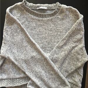 Zara Light Gray Crewneck Sweater
